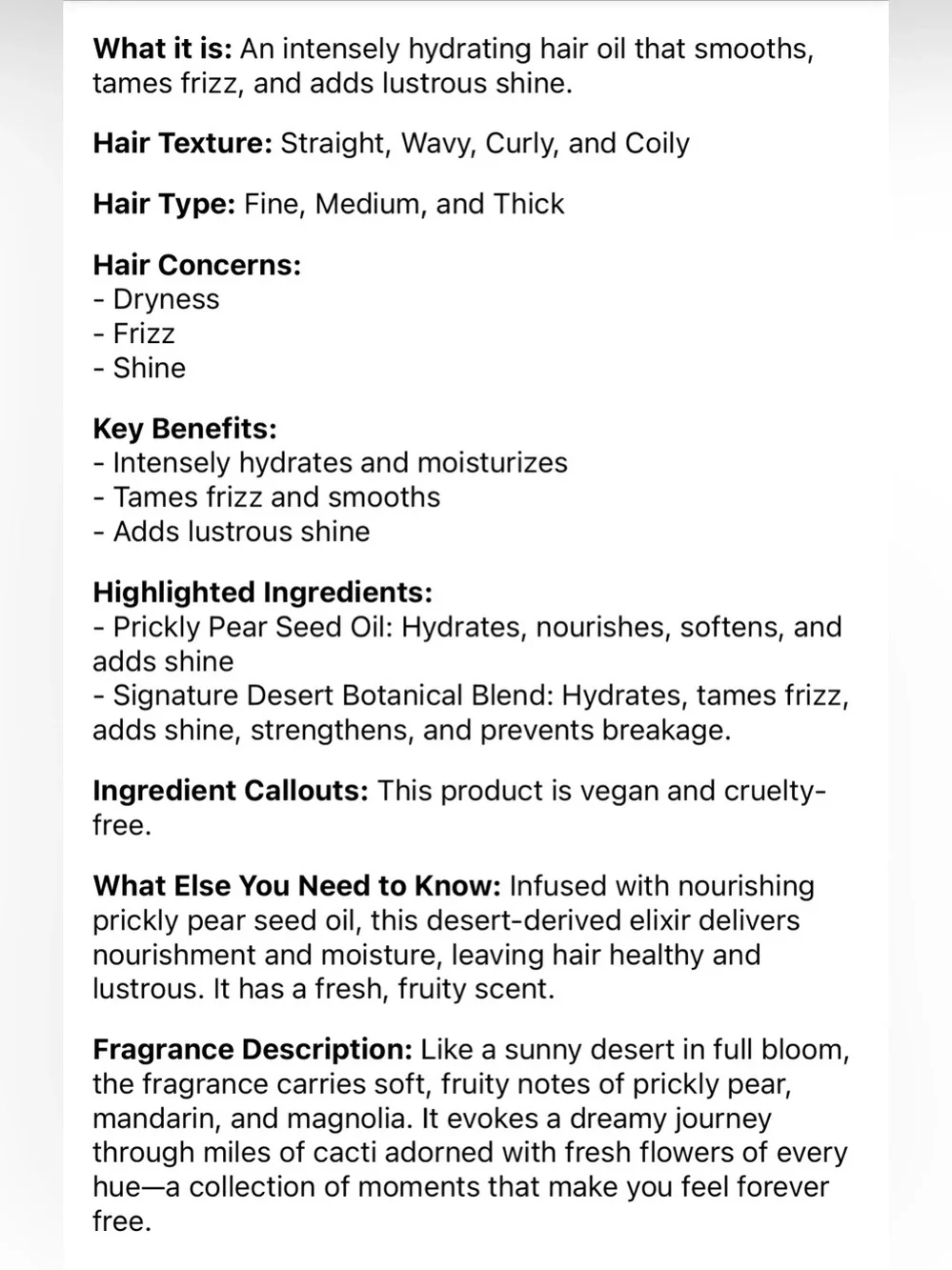 DAE PRICKLY PEAR HAIR OIL